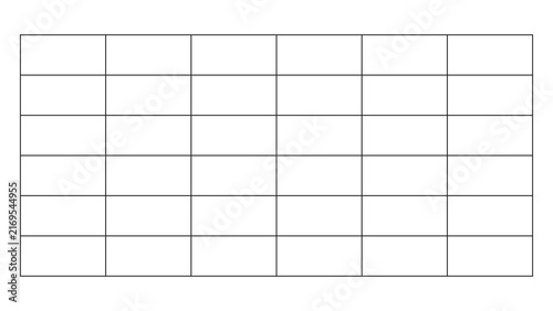 Grid of thin black rectangular outlines forming a structured table layout with table structure rectangle grid black lines wireframe design geometric pattern box chart architectural grid