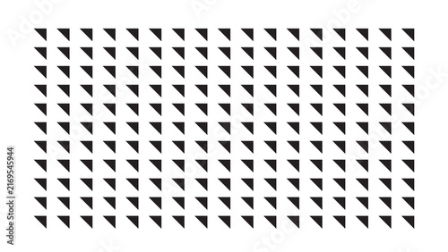 Dense pattern of small black right angle triangles forming a repeating geometric texture with triangle pattern abstract design graphic background monochrome pattern minimalist art abstract