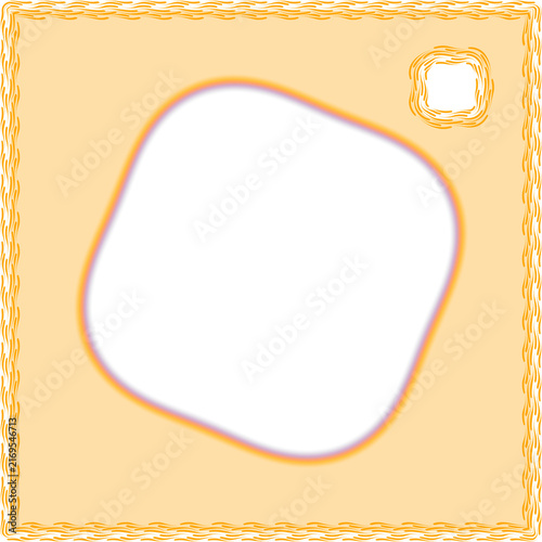 Yellow Vector Background with Blank Frame, 