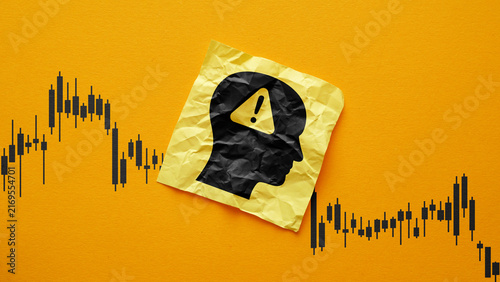 Konstfotografi Stock Market Volatility and Financial Anxiety Concept with Unpredictable Price F