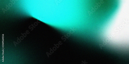 Abstract blurred background with vibrant cyan and green light gradients