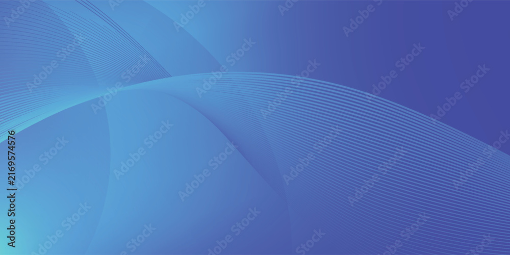 Naklejka premium Soft abstract technology particles lines mesh background, Blue gradient texture.
