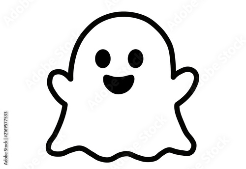 Cute ghost with open mouth Halloween icon transparent background