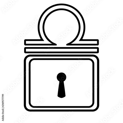 Padlock Keyhole and Libra Zodiac Vector Art