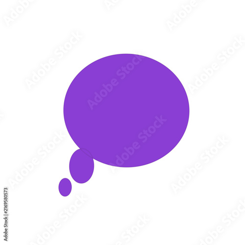 Purple speech bubble icon for communication and chat