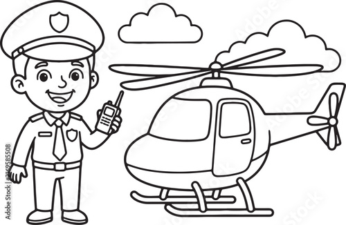 Cartoon chef holding a frying pan with smoke apron