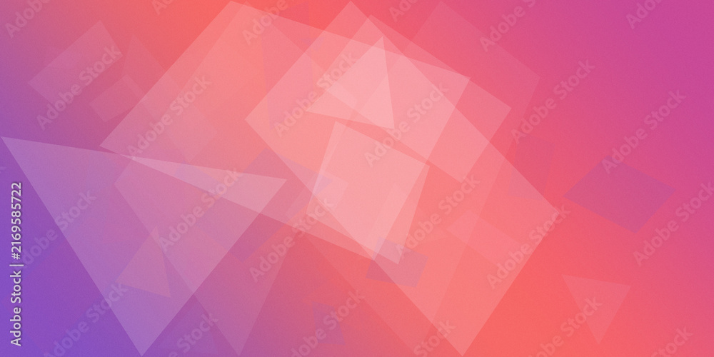 Fototapeta premium Layered translucent polygons blend coral, pink, violet, and red hues into a soft, luminous abstract composition suited to websites, presentations, branding, and editorial layouts.