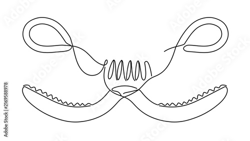 Abstract line art drawing white background.