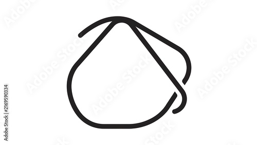 Abstract minimalist line art loop white background.