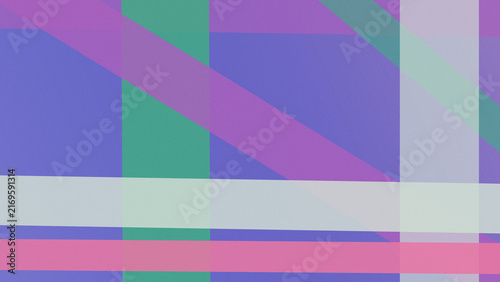 Broad translucent diagonals and horizontal panels intersect in purple, pink, blue, and pale gray, forming a sophisticated abstract background for contemporary visual communication.