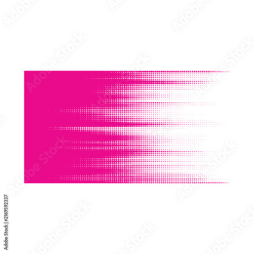 Pink rectangle shape with horizontal speed motion blur effect
