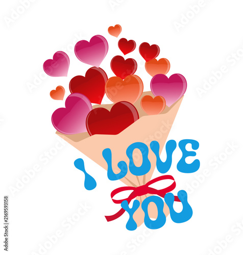 Bouquet of hearts with 