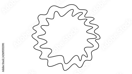 Abstract wavy line art on white background.