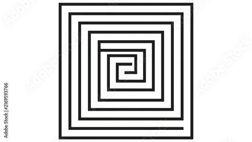 Abstract spiral design on white background.