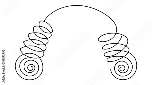 Abstract spiral design on white background.