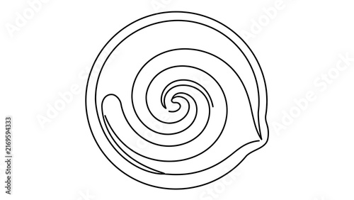 Abstract spiral design on white background.