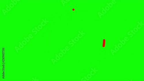 Red Hand Drawn Circle Marker Scribble Animation on Green Screen, Drawing Highlighter Pen Effect for Video Editing, Motion Graphics and Chroma Key 4K
