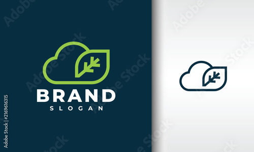 Cloud and Leaf Logo