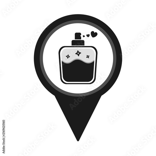 black cute perfume location pin icon
