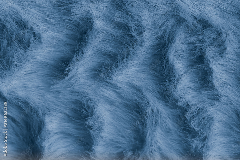 Obraz premium Macro close up of dusty blue faux fur texture background