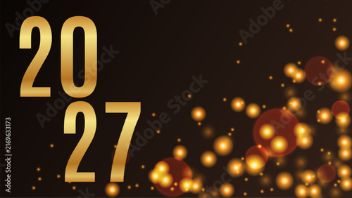2027 New Year Celebration Modern Graphic Design for banner poster calendar cover and social media. vector illustration.