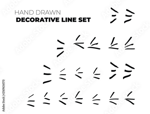 Black Hand Sketched Accent Collection, Minimal Gesture Marks and Irregular Stroke Elements on White for Invitations, Posters, Branding, Scrapbook, Creative Layouts