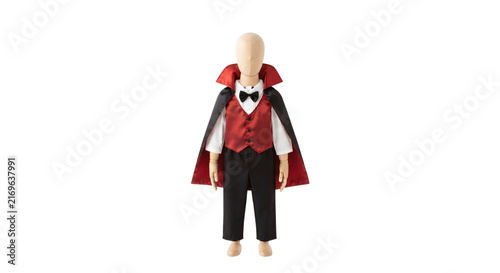 Canvas Print Child mannequin wearing a classic vampire Halloween costume