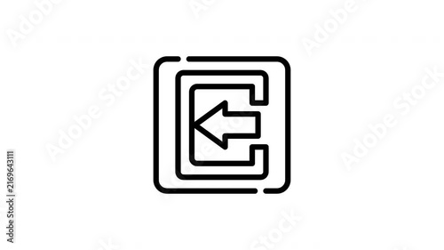 Design tool left arrow icon in a square, perfect for web and mobile interfaces, directional purposes, and navigation designs.
