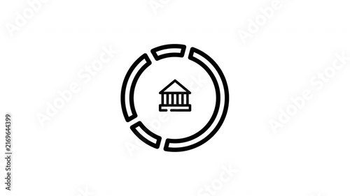 Design building with three incomplete sections ideal for architecture concepts, construction projects, blueprint illustrations, and modern urban designs.
