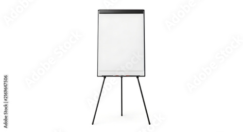 Empty presentation flip chart on stand