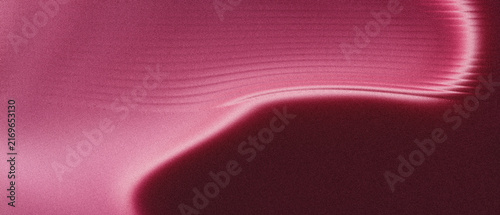 Bild auf Leinwand Grainy roseate blush, luminous curved wave, fine-textured particulate, profound crimson gradient, ethereal backdrop for elegant digital design