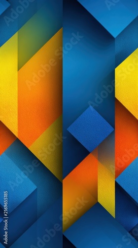 Abstract background blue and orange wall with a pattern
