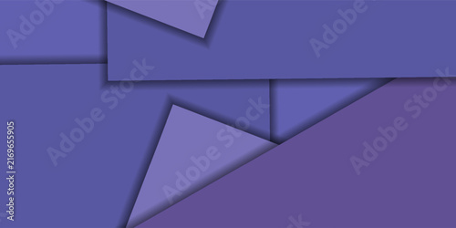 Abstract colored paper geometry composition banner background in very peri, purple color, eps10
