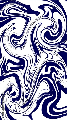 Navy Blue and White Liquid Marble Abstract Background