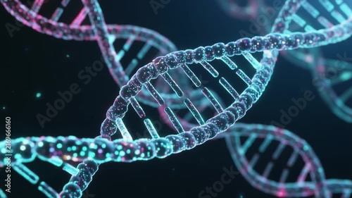 DNA Double Helix Spiral - Genetic Code, Science, Biotechnology