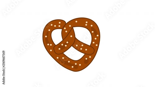 illustration of a pretzel salty bread