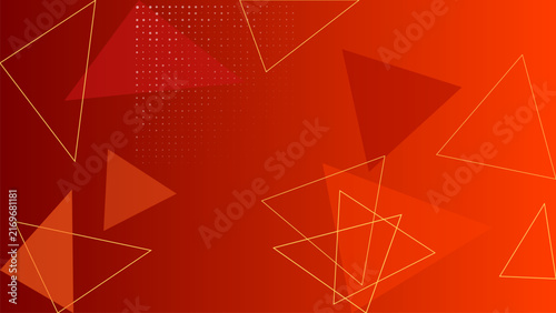 Geometric triangular pattern with gradient orange and white dotted backdrop triangles abstract red shapes polygons