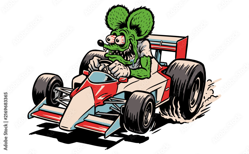 Fototapeta premium Build for speed. Car print design for t shirt print, poster, sticker. Legend race racing club