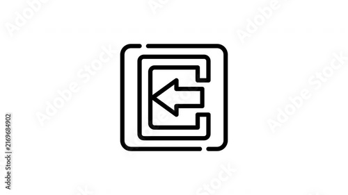 Design tool left arrow icon in a square, perfect for web and mobile interfaces, directional purposes, and navigation designs.
