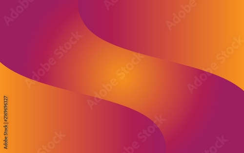 Abstract Orange and Magenta Gradient Background with Smooth Flowing Curves