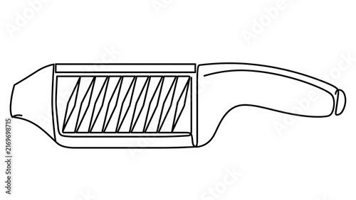 Cheese grater tool illustration on white background.