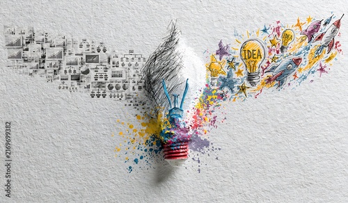 Bright idea and creative thinking