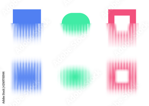 Canvastavla Glass geometric blurred shapes