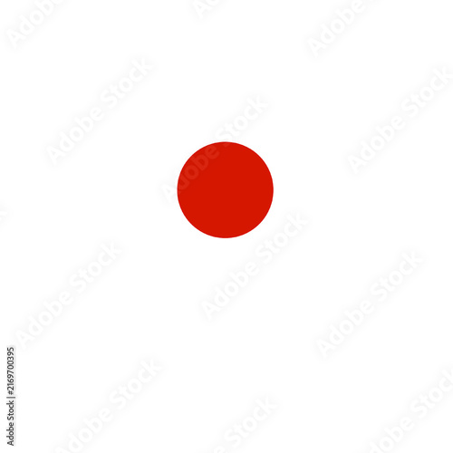 Cuadro en lienzo Skewed Parallelogram Rough Edge Japan Flag Graphic