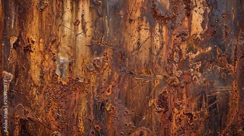 Rusted Metal Surface with Grunge Weathered Texture