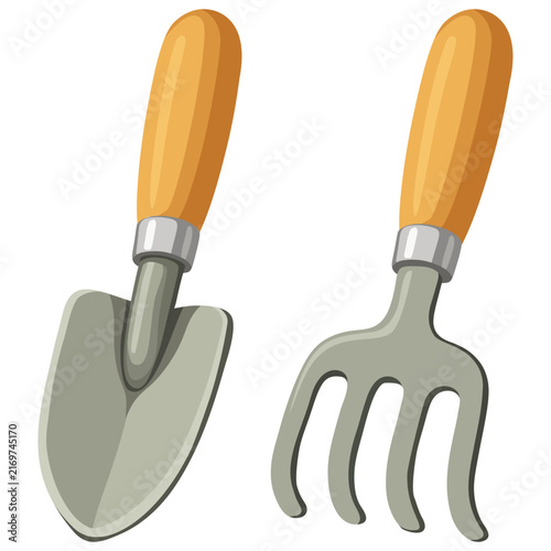 Garden Hand Tools Set with Shovel Rake Fork for Digging Planting Weeding Cultivation Outdoor Work