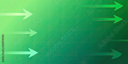 Abstract green gradient background with forward-pointing arrows and subtle texture