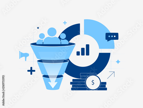 Foto Pipeline generation with lead acquisition, sales funnel optimization, revenue growth, marketing analytics and qualified opportunities for predictable business growth