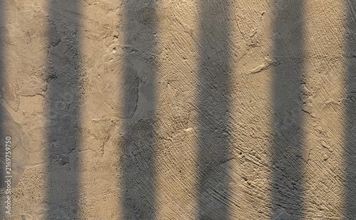 Photography Fence Shadow Lines on Unpolished Rough Marble Stone Floor Texture Background