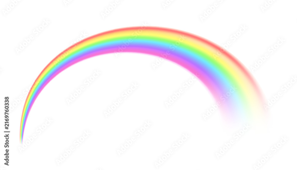 Fototapeta premium Rainbow icon on transparent background. Realistic rainbows. Rainbow, effect after rain. Vector illustration. Transparent rainbows.